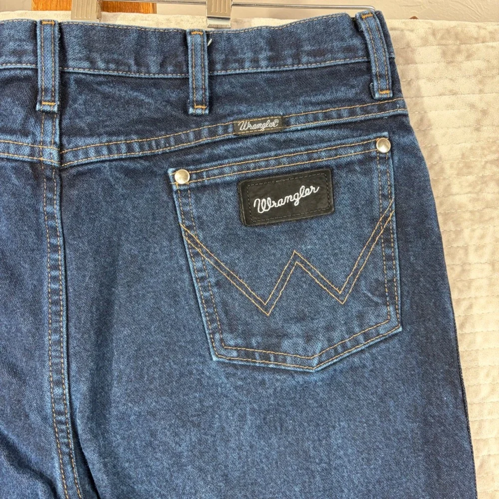 Wrangler 933SEDD Cowboy‎ Cut Slim Fit Jeans Mens 36x34 Dark Wash Indigo Denim